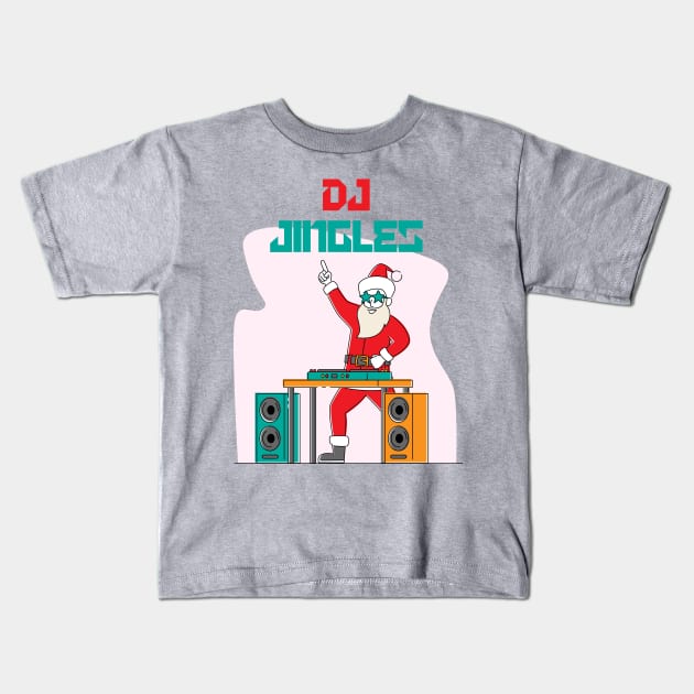 DJ Jingles Santa Kids T-Shirt by Bro Aesthetics